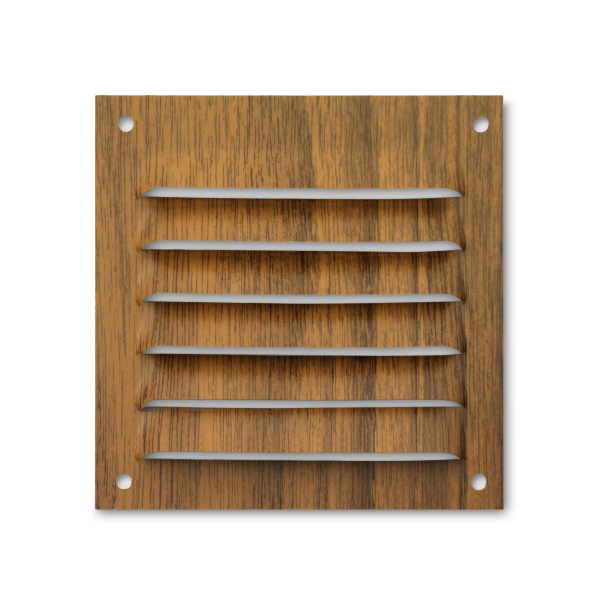 Rejilla  aluminio 100x100 mm / madera oscura