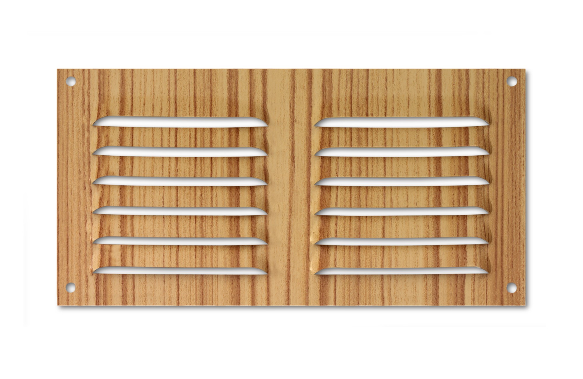 Rejilla  aluminio 100x200 mm / madera clara