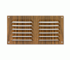 Rejilla  aluminio 100x200 mm / madera oscura