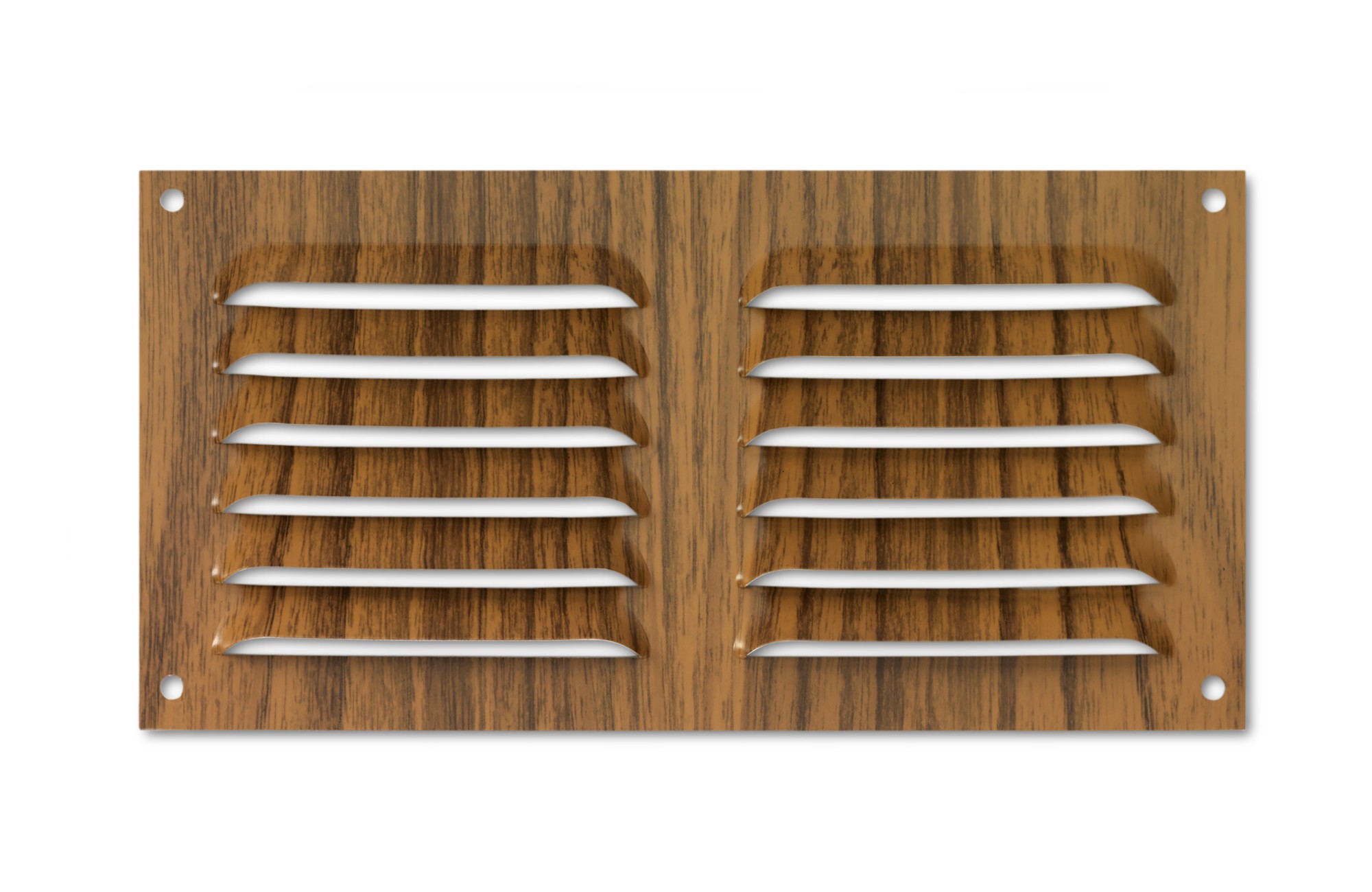 Rejilla  aluminio 100x200 mm / madera oscura