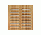 Rejilla  aluminio 200x200 mm / madera clara