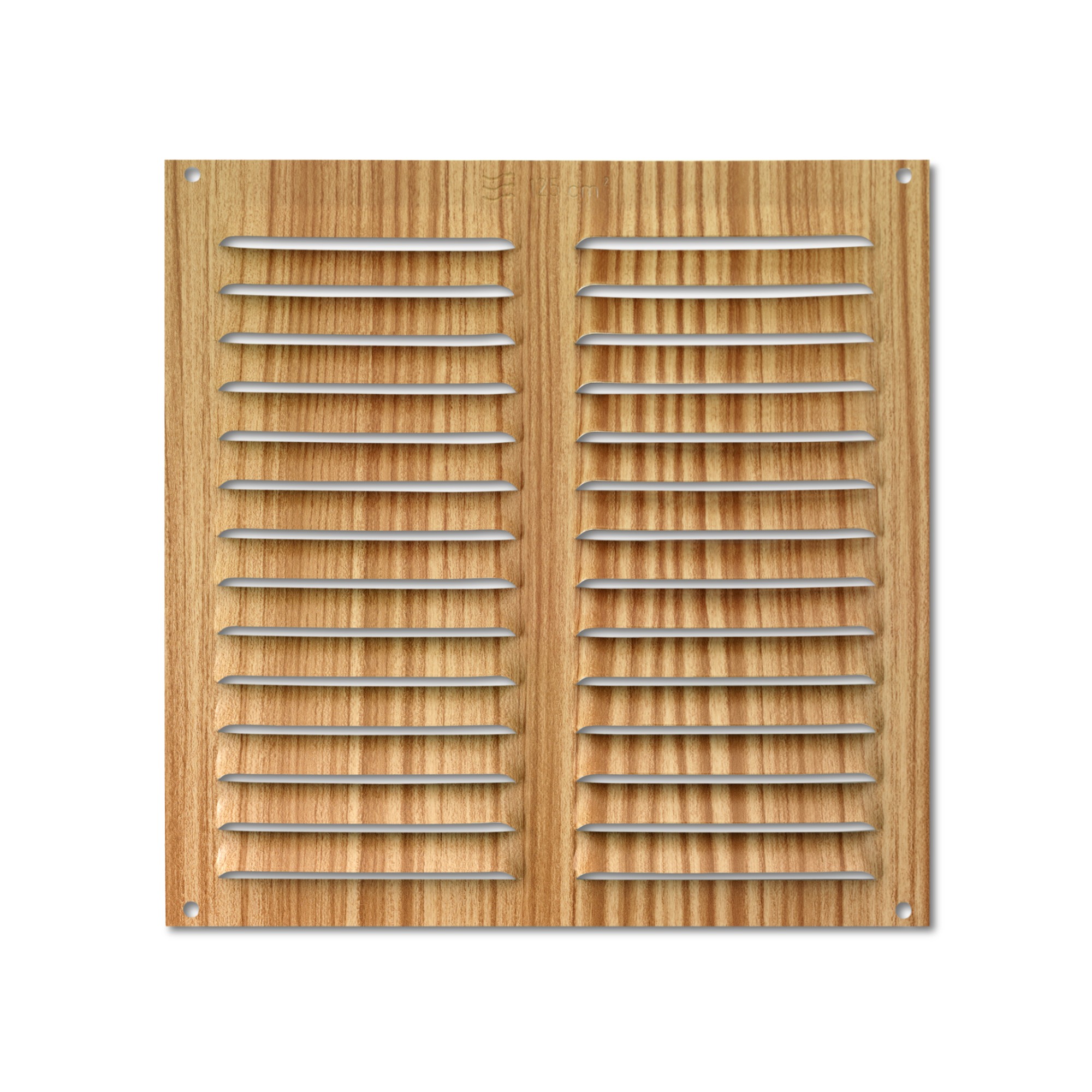 Rejilla  aluminio 200x200 mm / madera clara