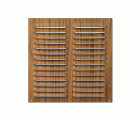 Rejilla  aluminio 200x200 mm / madera oscura