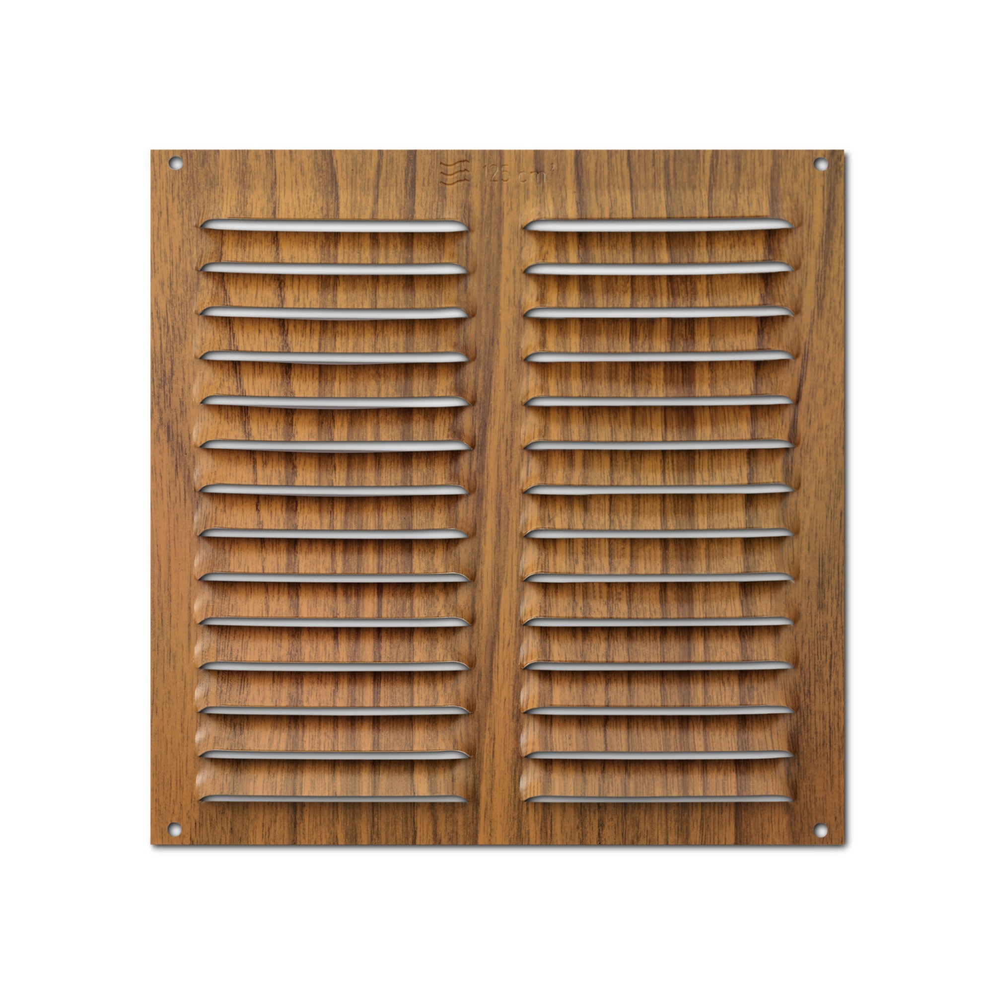 Rejilla  aluminio 200x200 mm / madera oscura