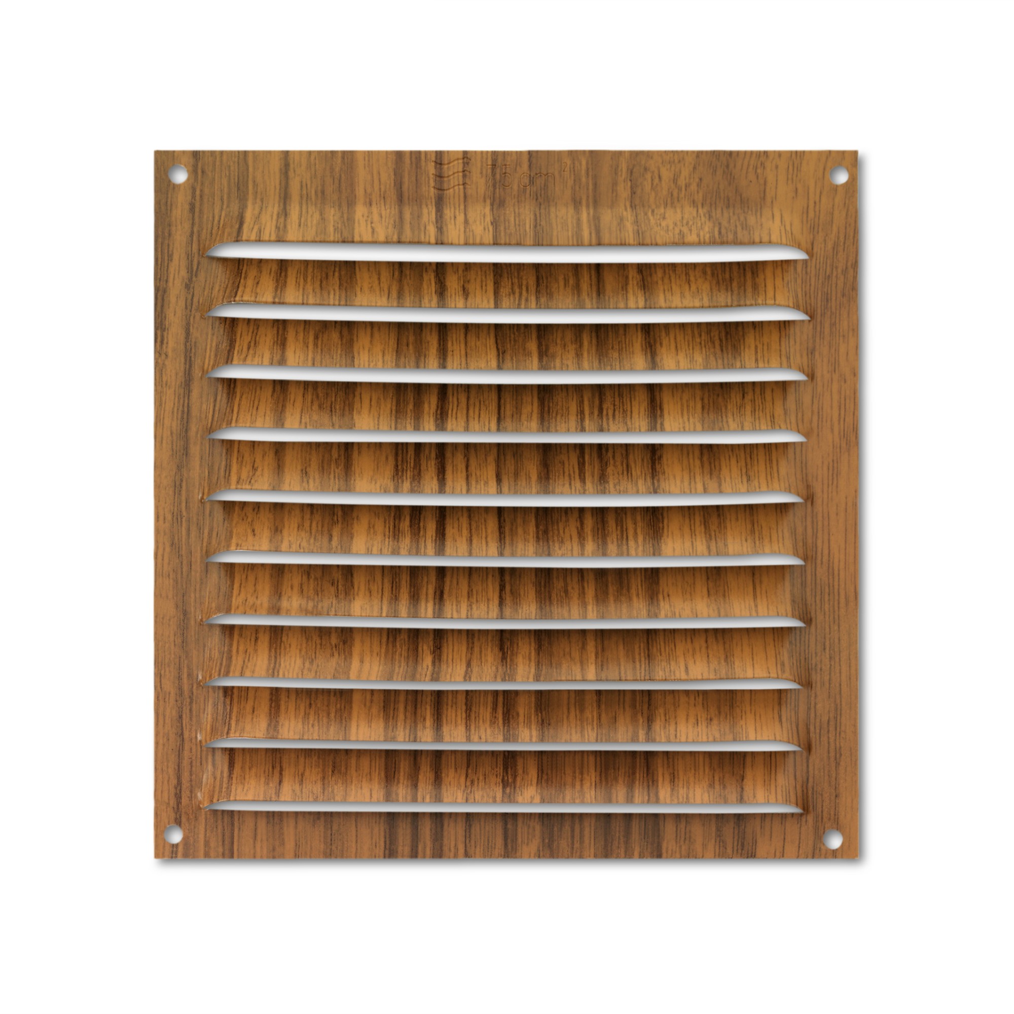 Rejilla  aluminio 150x150 mm / madera oscura