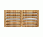 Rejilla  aluminio 150x300 mm / madera clara