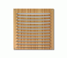Rejilla  aluminio 170x170 mm / madera clara
