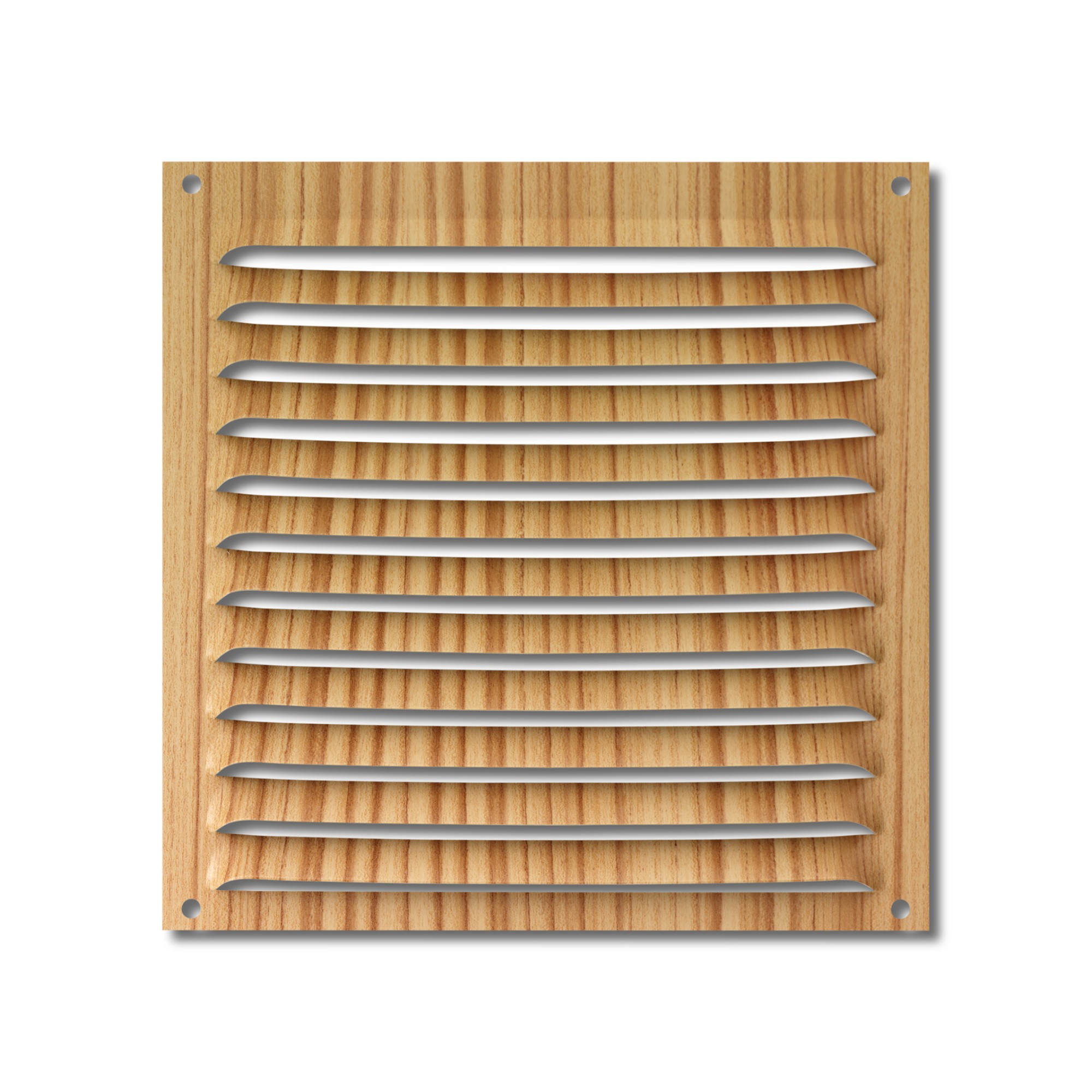 Rejilla  aluminio 170x170 mm / madera clara