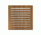 Rejilla  aluminio 170x170 mm / madera oscura