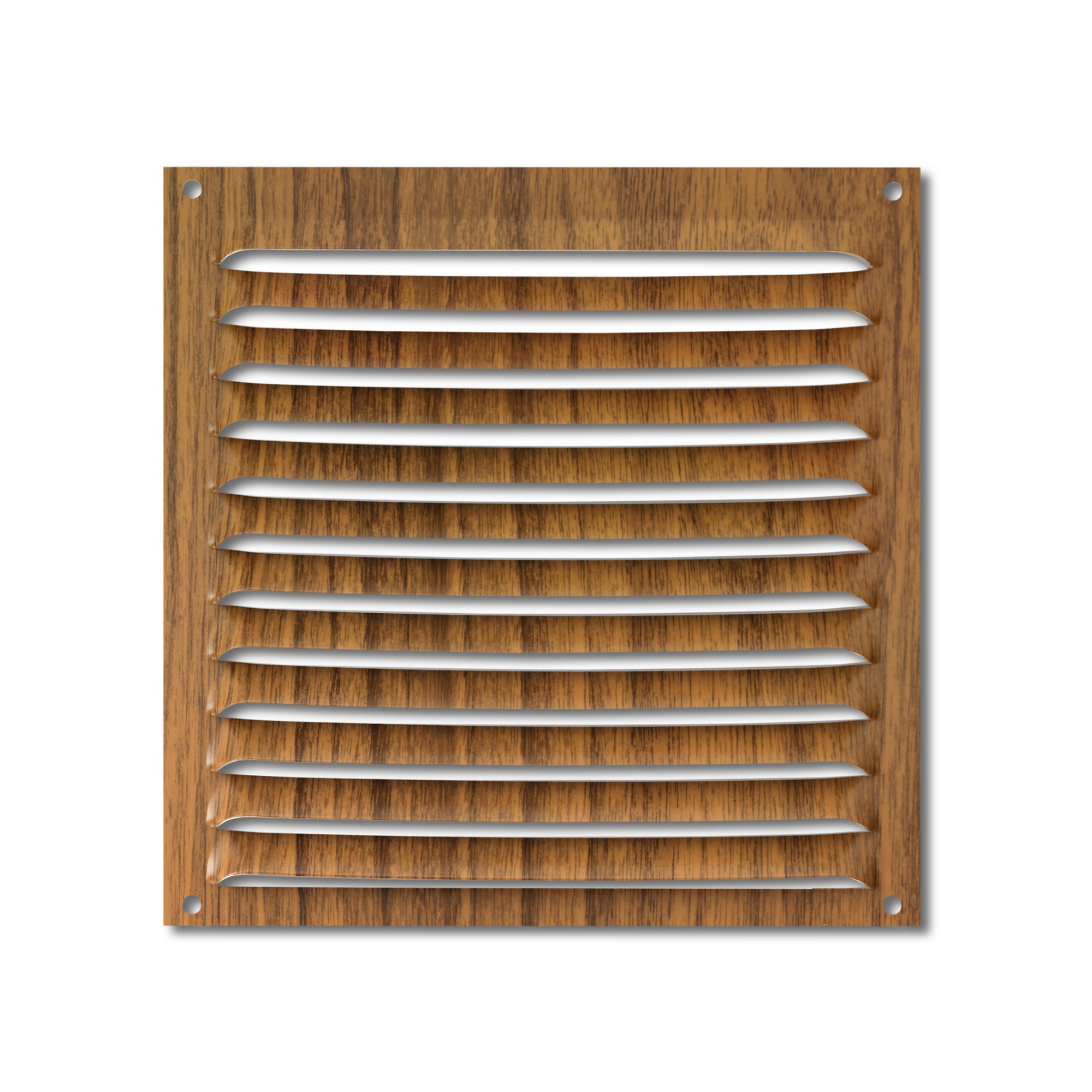 Rejilla  aluminio 170x170 mm / madera oscura