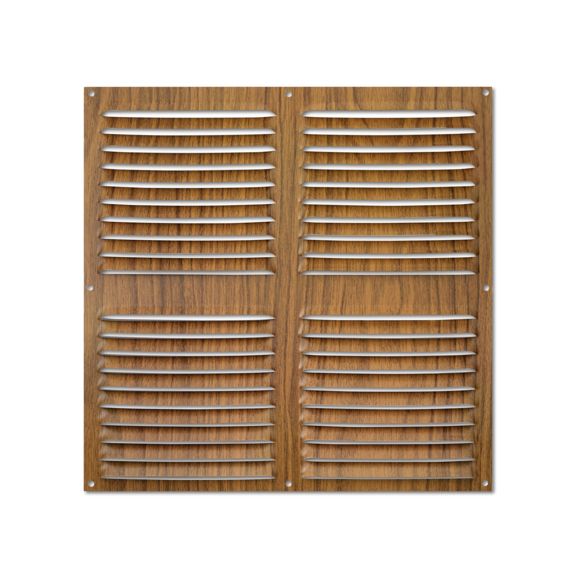 Rejilla  aluminio 300x300 mm / madera oscura