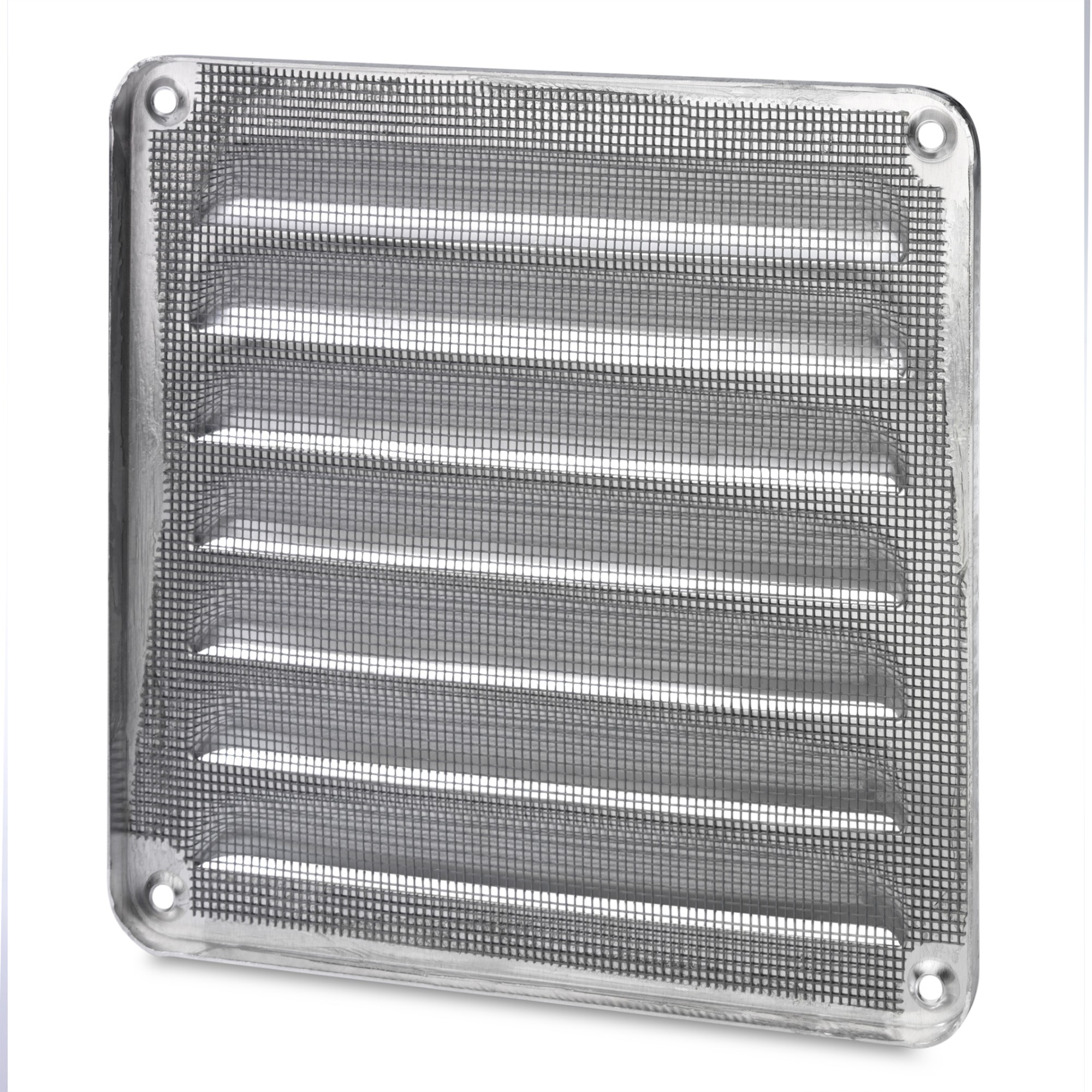 Rejilla aluminio 150x150 marco y mosquitera / natural