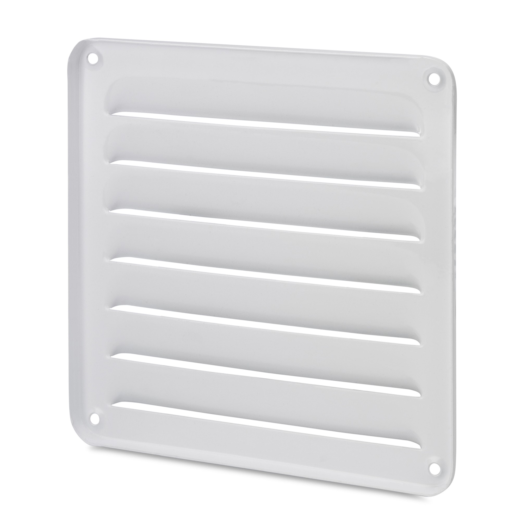 Rejilla aluminio 150x150 mm con marco / blanco