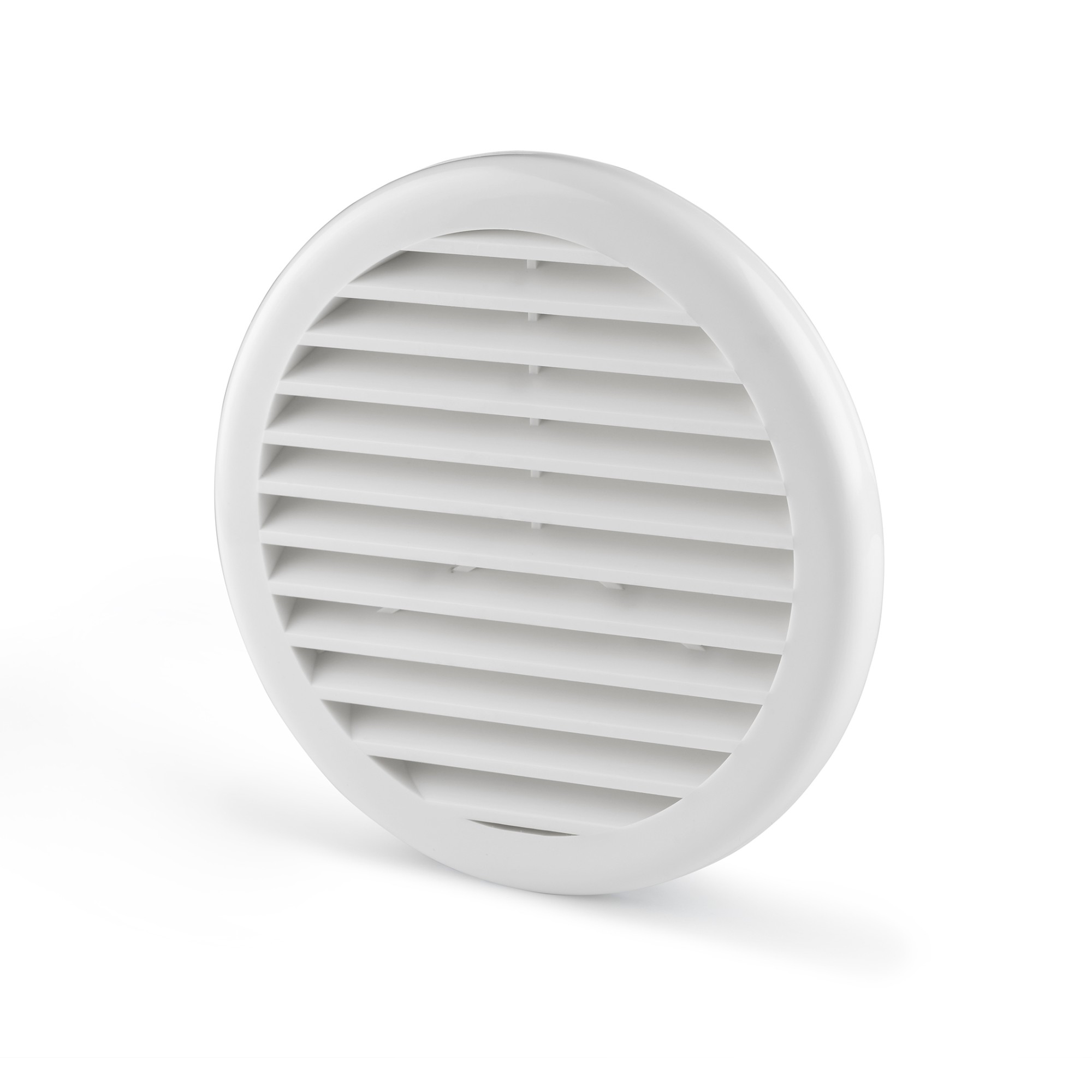 Rejilla redonda con mosquitera Ø100-130mm. / blanca