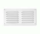 Rejilla aluminio 100x200 mm con mosquitera / blanco
