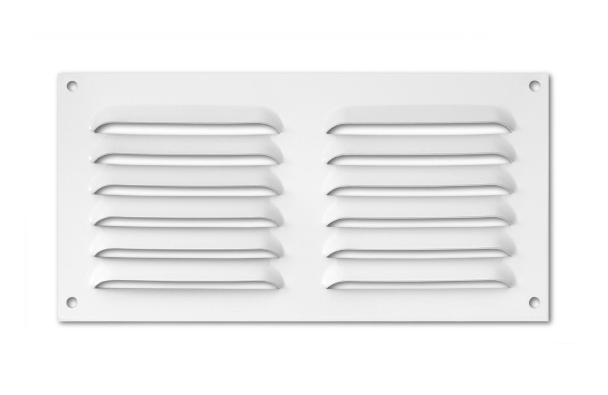 Rejilla aluminio 100x200 mm con mosquitera / blanco