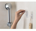 Colgador adherente reutilizable base 60x47 mm. / transparente