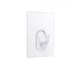 Mod.1291 Colgador adherente reutilizable base 80x62 mm.