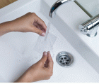 Placa de gel adherente reutilizable 80x60 mm. / transparente
