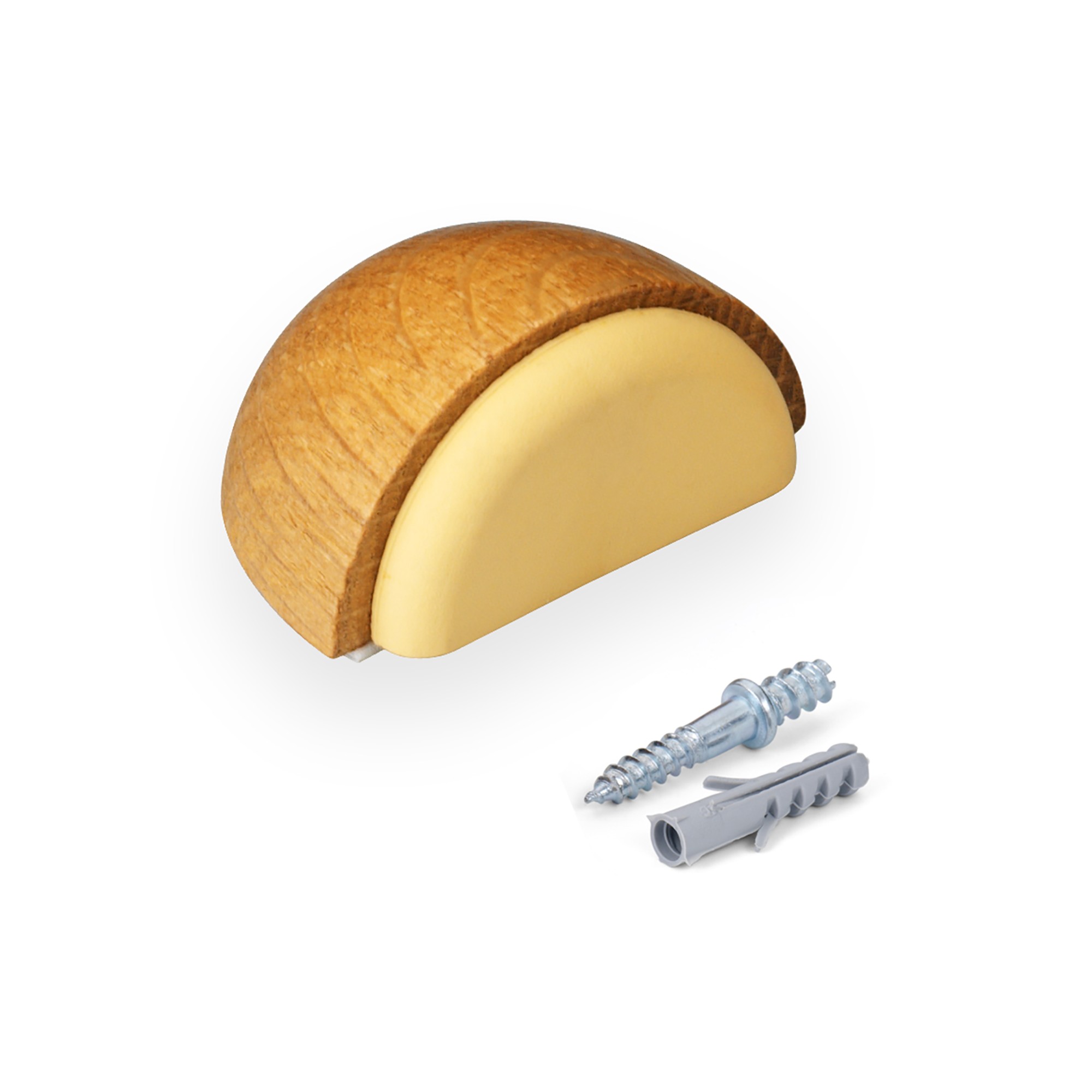 Tope adhesivo y con tornillo / roble