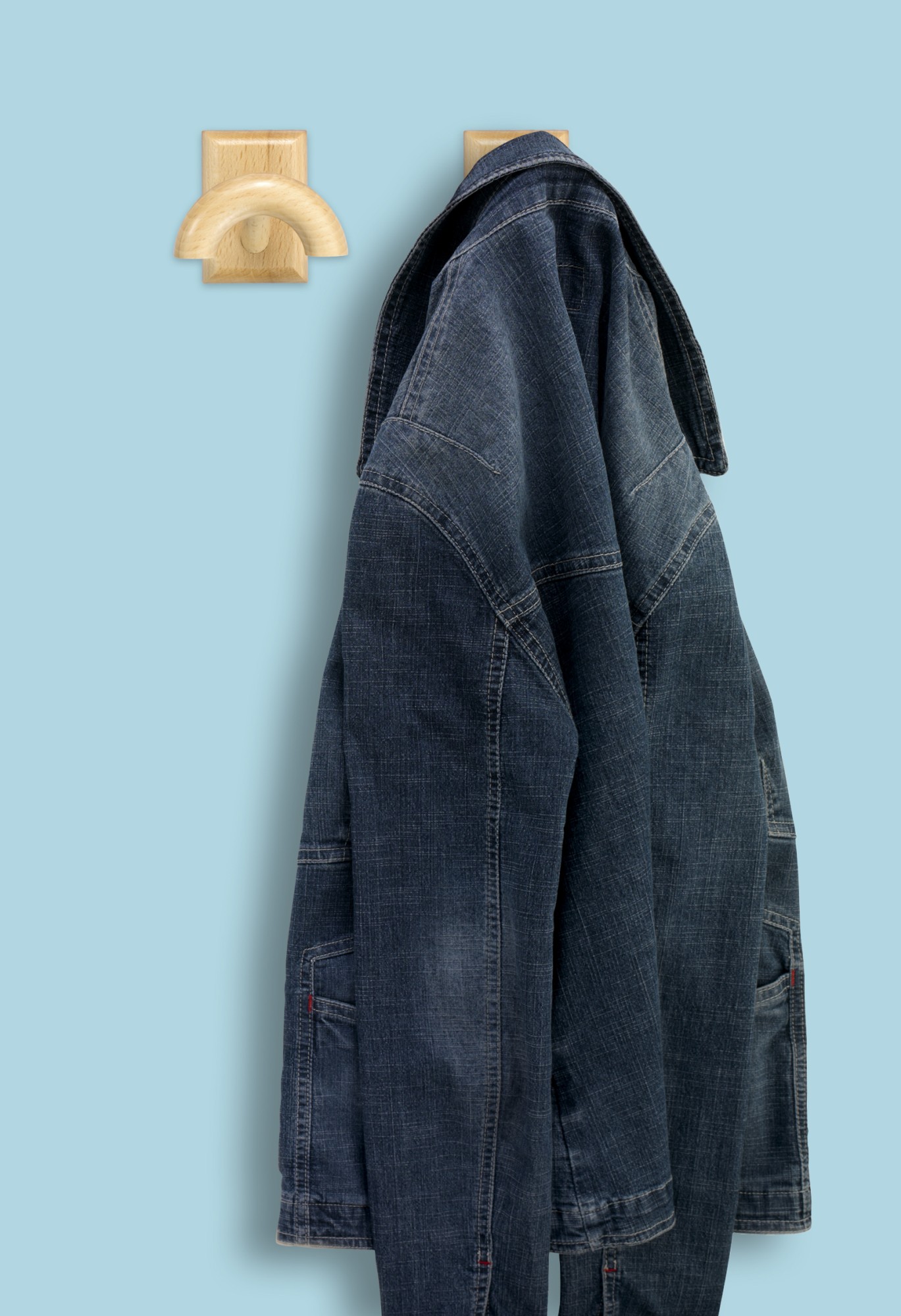 Colgador adhesivo madera / sapelly