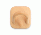 Colgador adhesivo madera / haya
