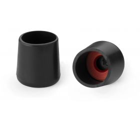 Contera exterior con arandela Ø 18 mm / negro
