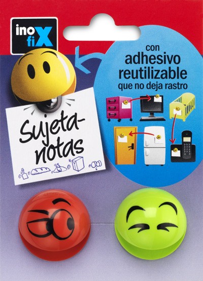 Sujetapapeles caras / rojo - verde