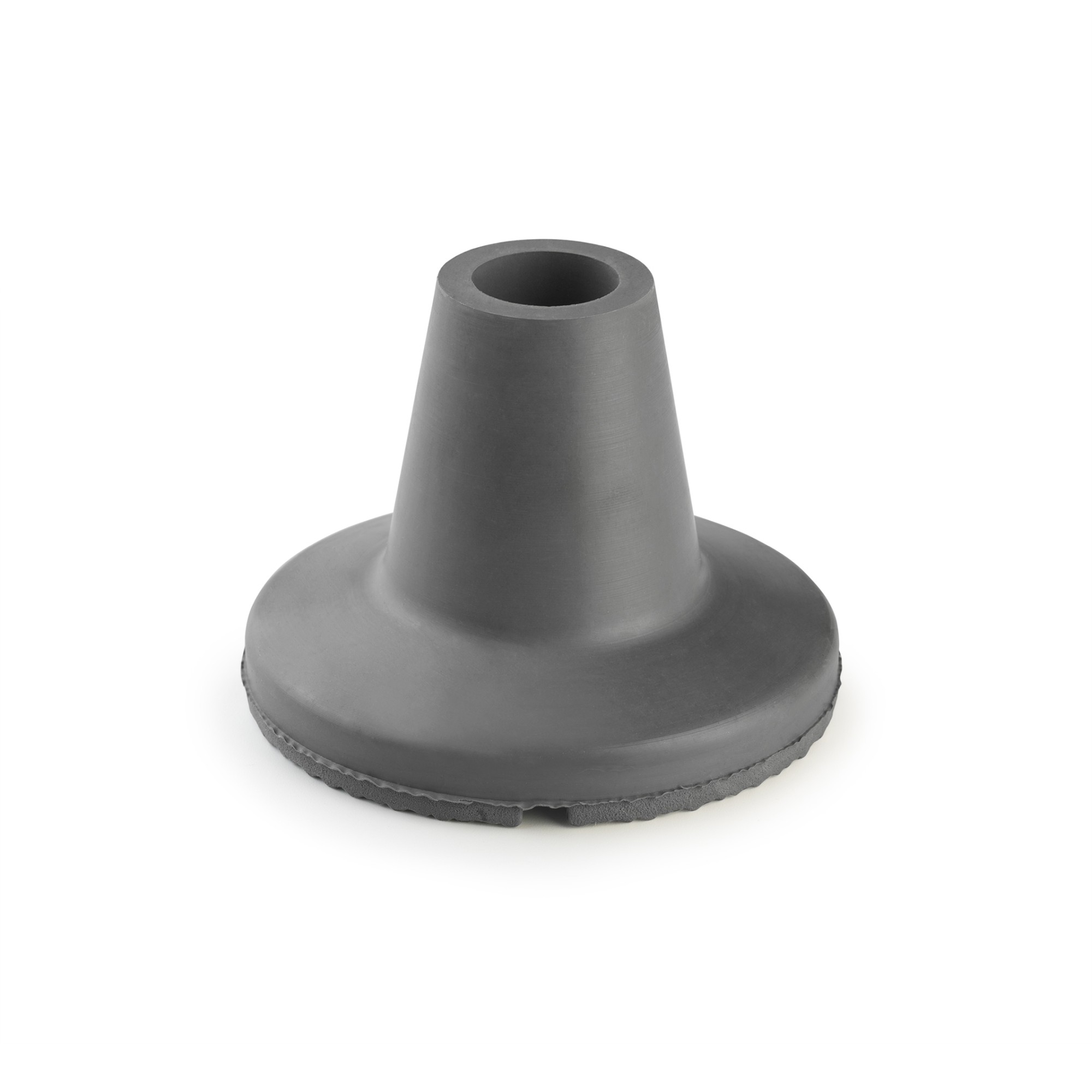 Contera exterior goma Ø 22mm. con base ancha para muletas / gris