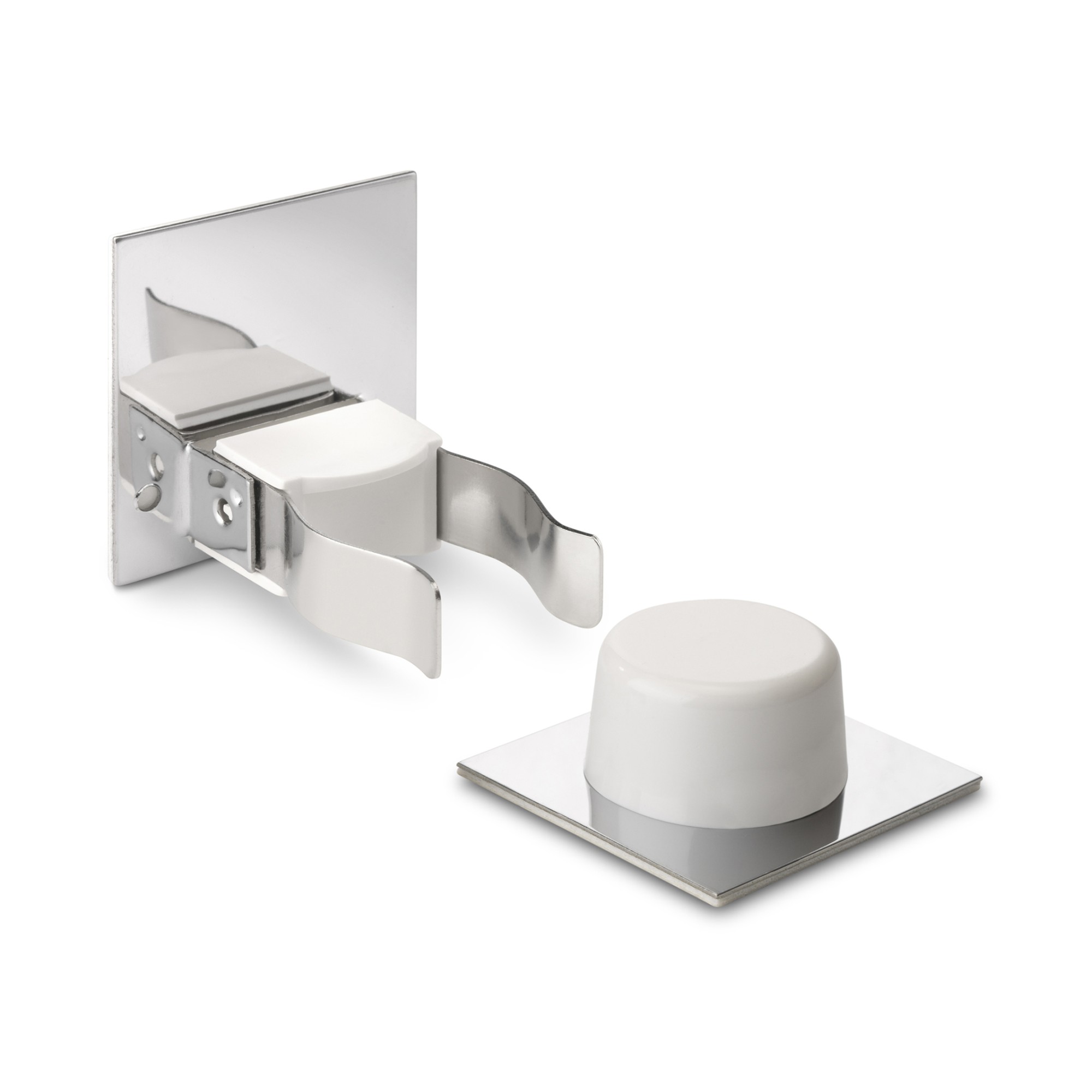 Mod.2025 Tope y retenedor pinza adhesivos para puerta