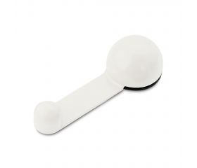 Tope retenedor giratorio adhesivo / blanco