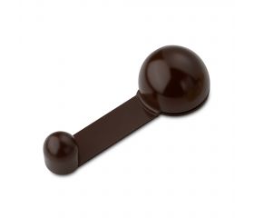 Tope retenedor giratorio adhesivo / marrón