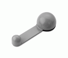 Tope retenedor giratorio adhesivo / gris-metalizado