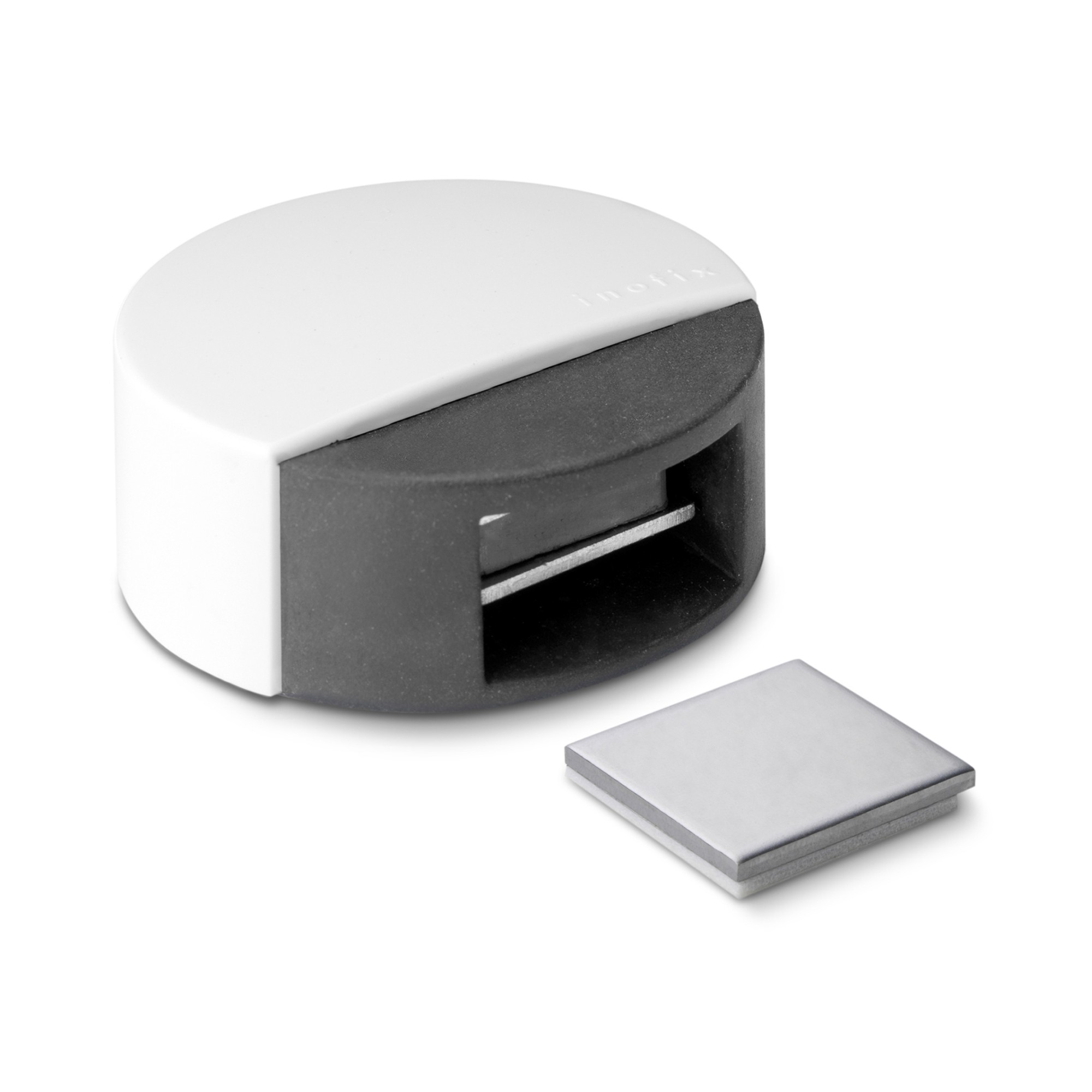 Tope adhesivo y retenedor magnético / blanco