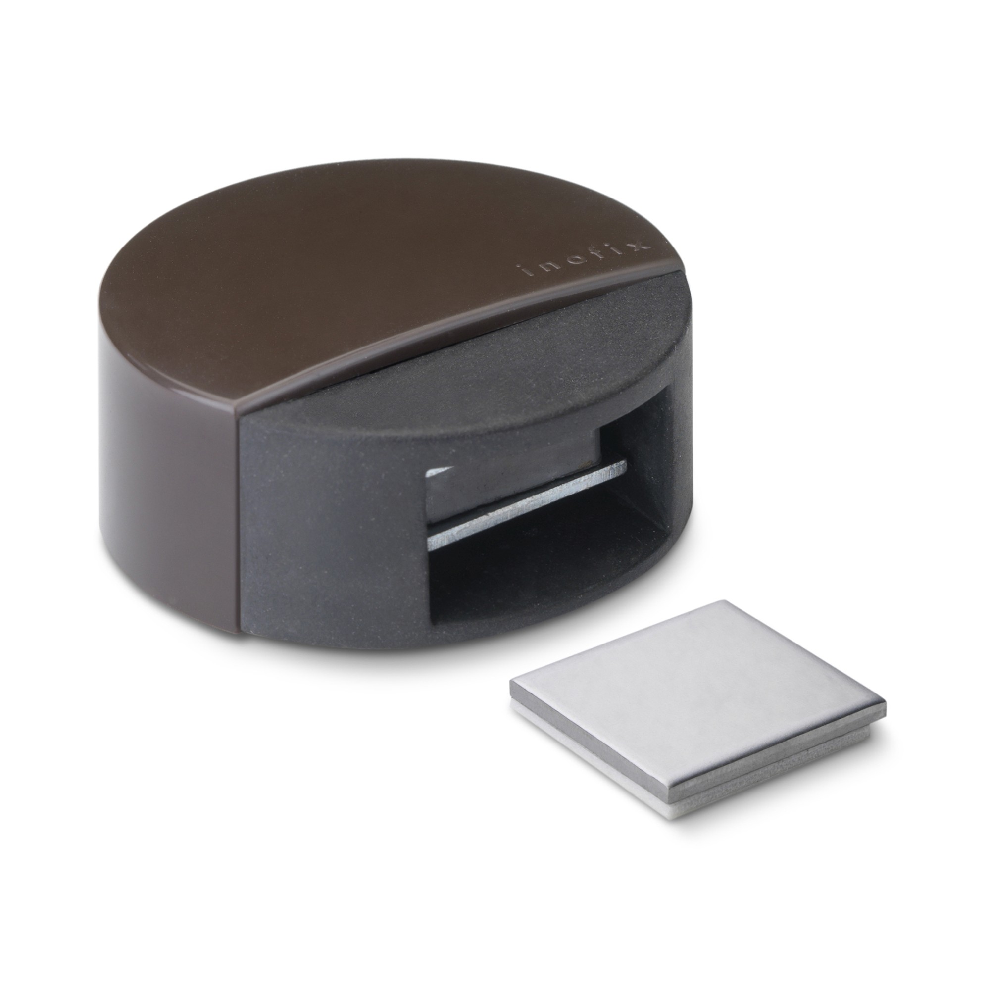 Tope adhesivo y retenedor magnético / marrón