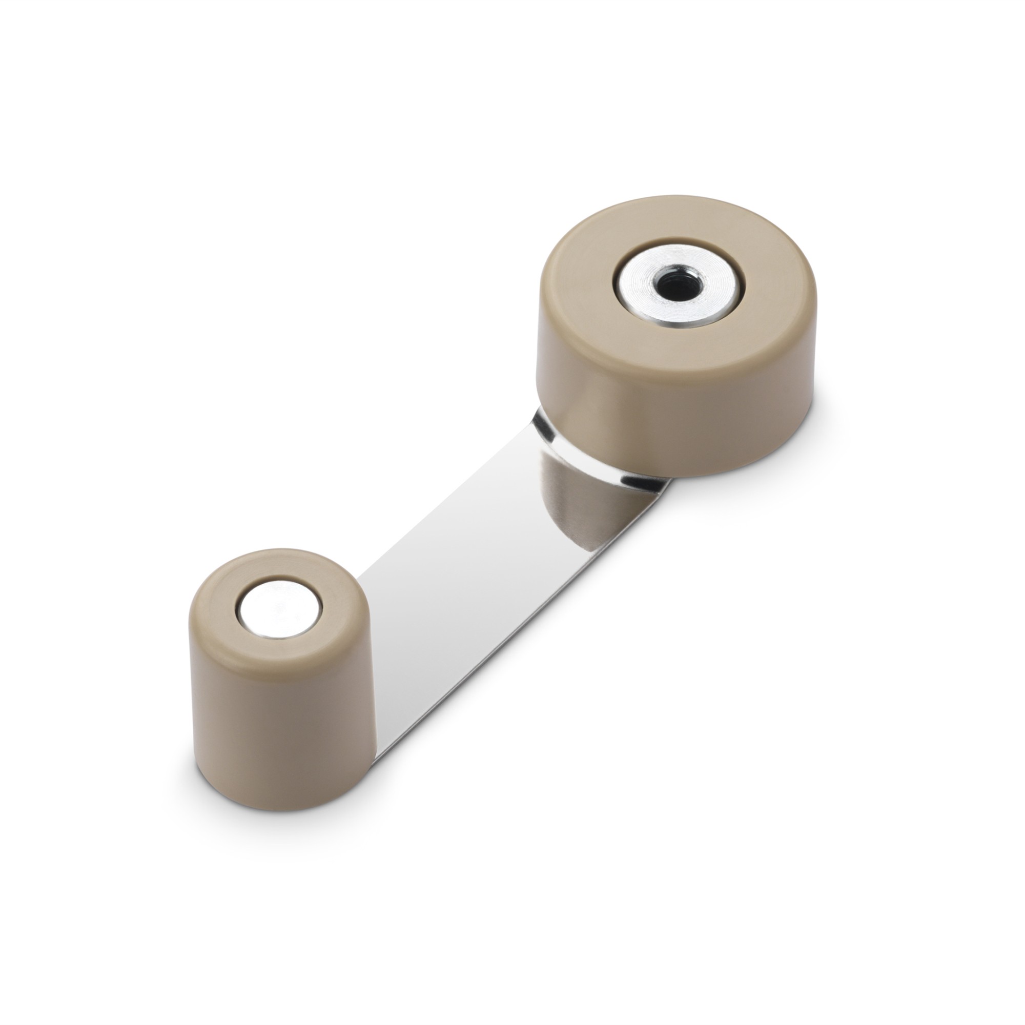 Tope retenedor giratorio metálico / beige