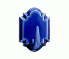 Colgador adhesivo / azul cerámica