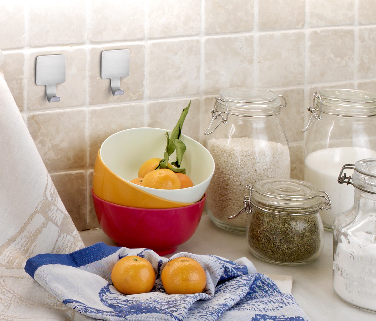 Colgador adhesivo / acero