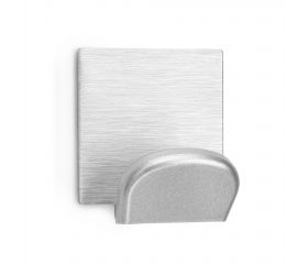 Colgador adhesivo con base de acero inoxidable / cromo mate