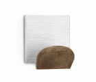 Colgador adhesivo con base de acero inoxidable / madera