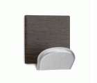 Colgador adhesivo base metálica madera / wengué
