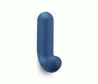 Colgador adhesivo \"J\" / azul satinado