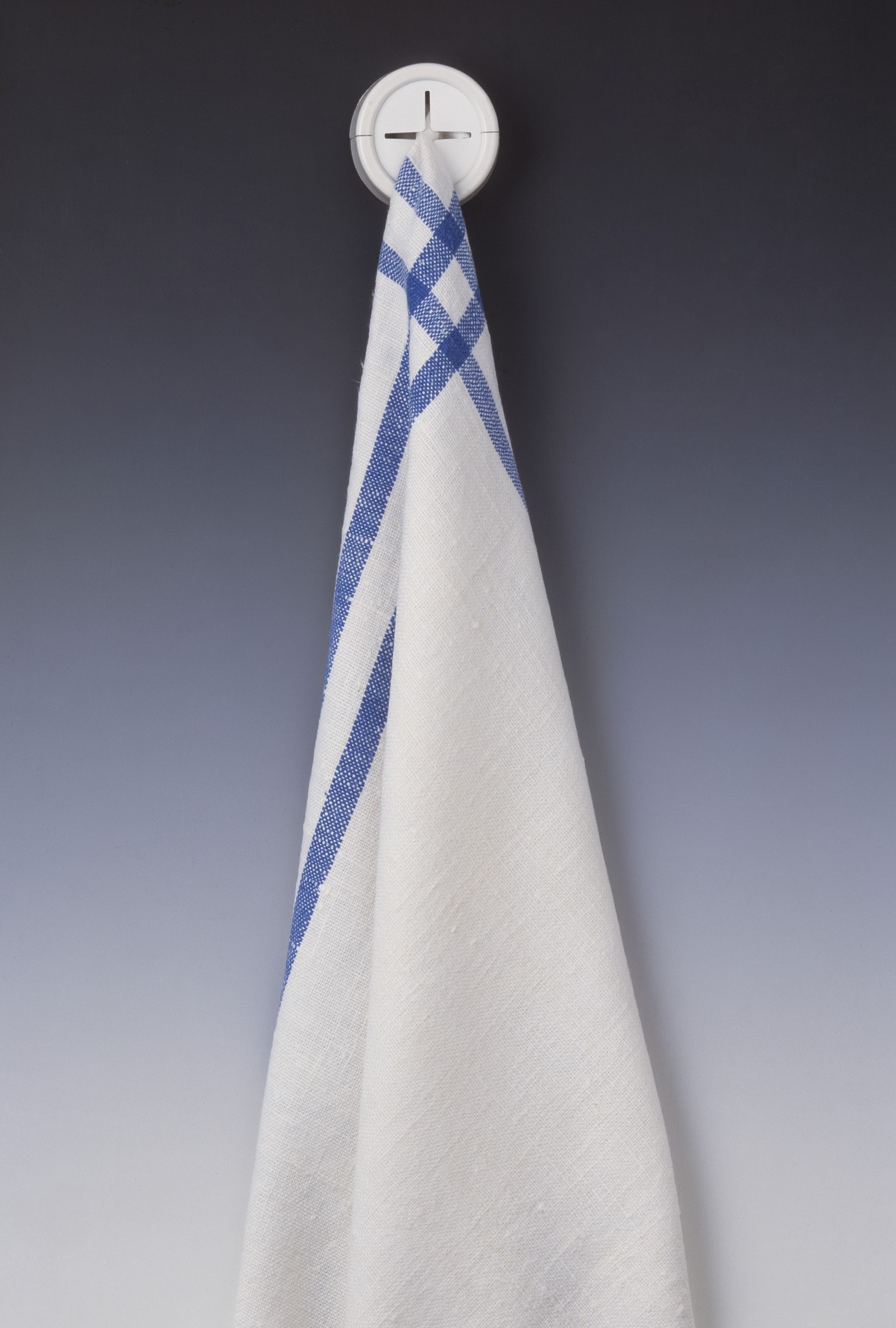 Colgador paño cocina adhesivo / blanco