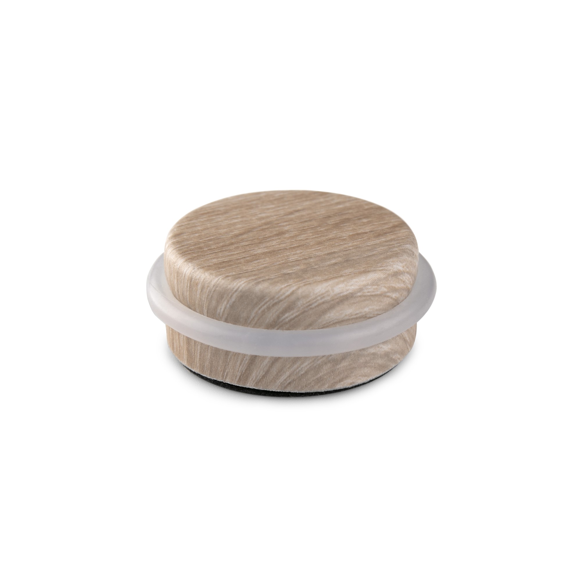 Tope de puerta adhesivo plástico-metal decorado / fresno calcáreo