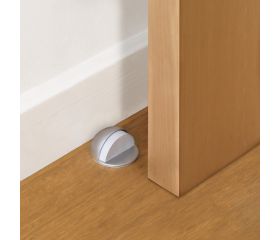 Tope de puerta metálico adhesivo / blanco