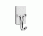 Colgador adhesivo con gancho móvil / blanco