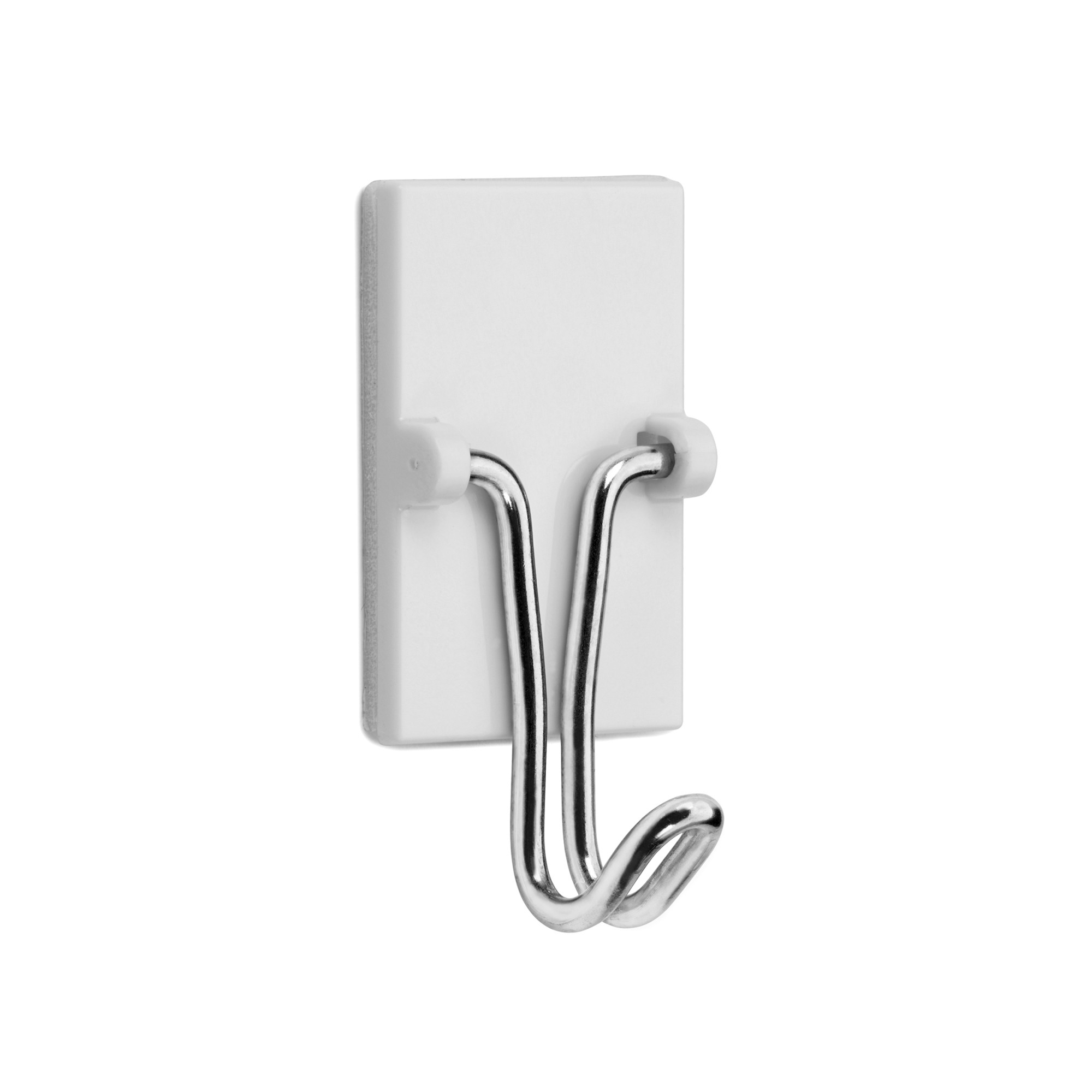 Colgador adhesivo con gancho móvil / blanco