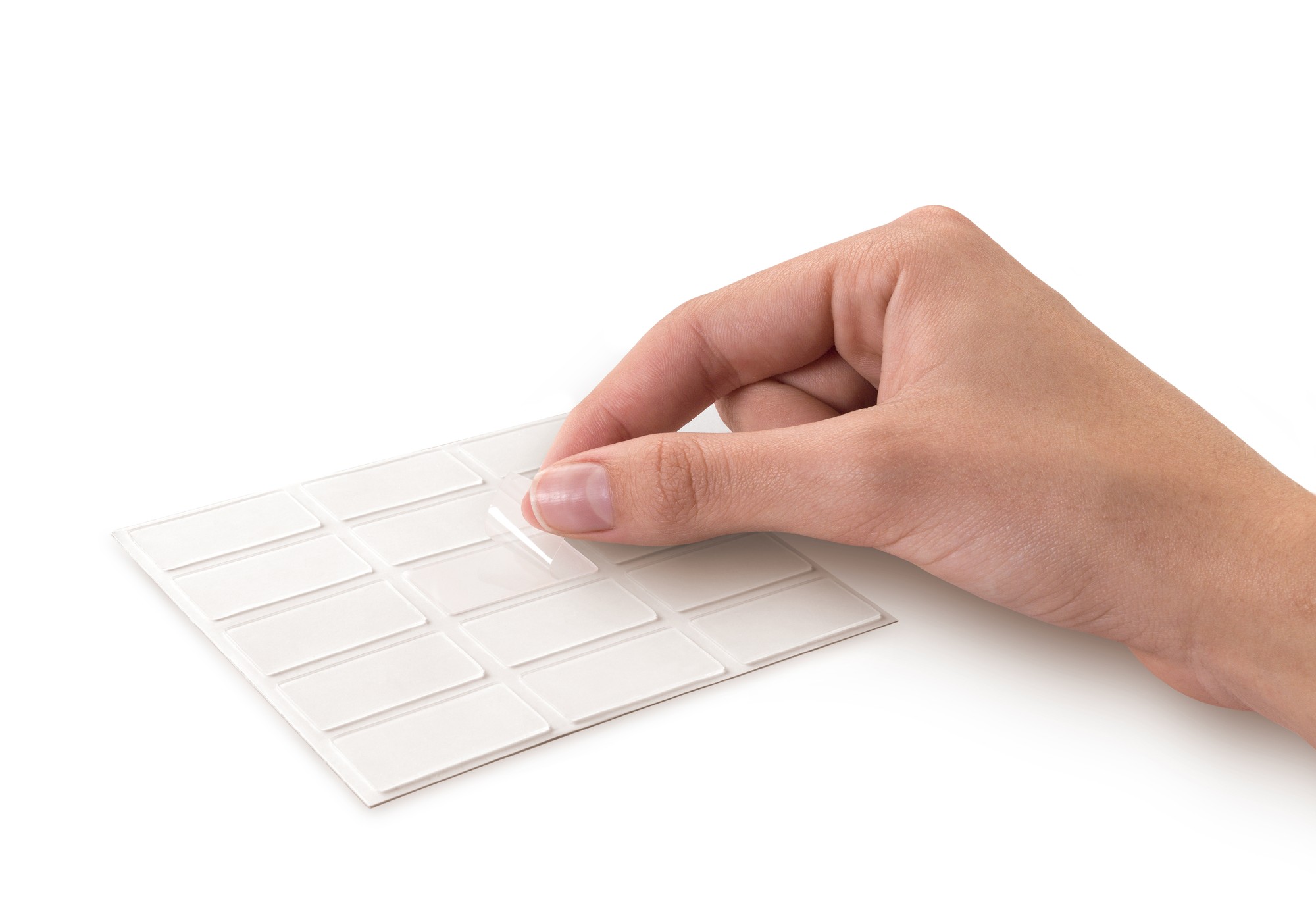 Plaquitas cinta adhesiva 30 x 13 mm / transparente