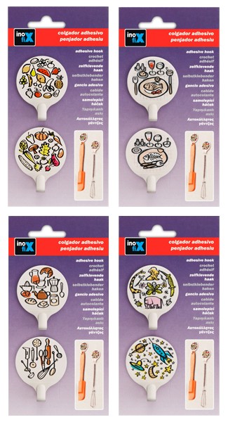 Surtido colgadores adhesivos decorados / surtido