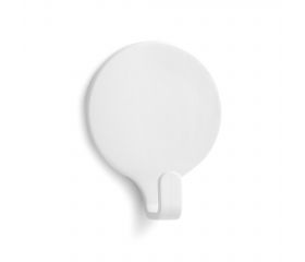 Colgador adhesivo circular / blanco